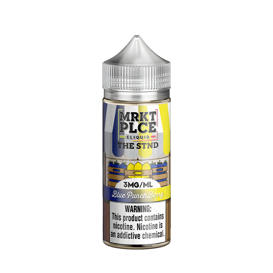 MRKT PLCE Freebase Vape Juice 0 Mg Blue Punch Berry 