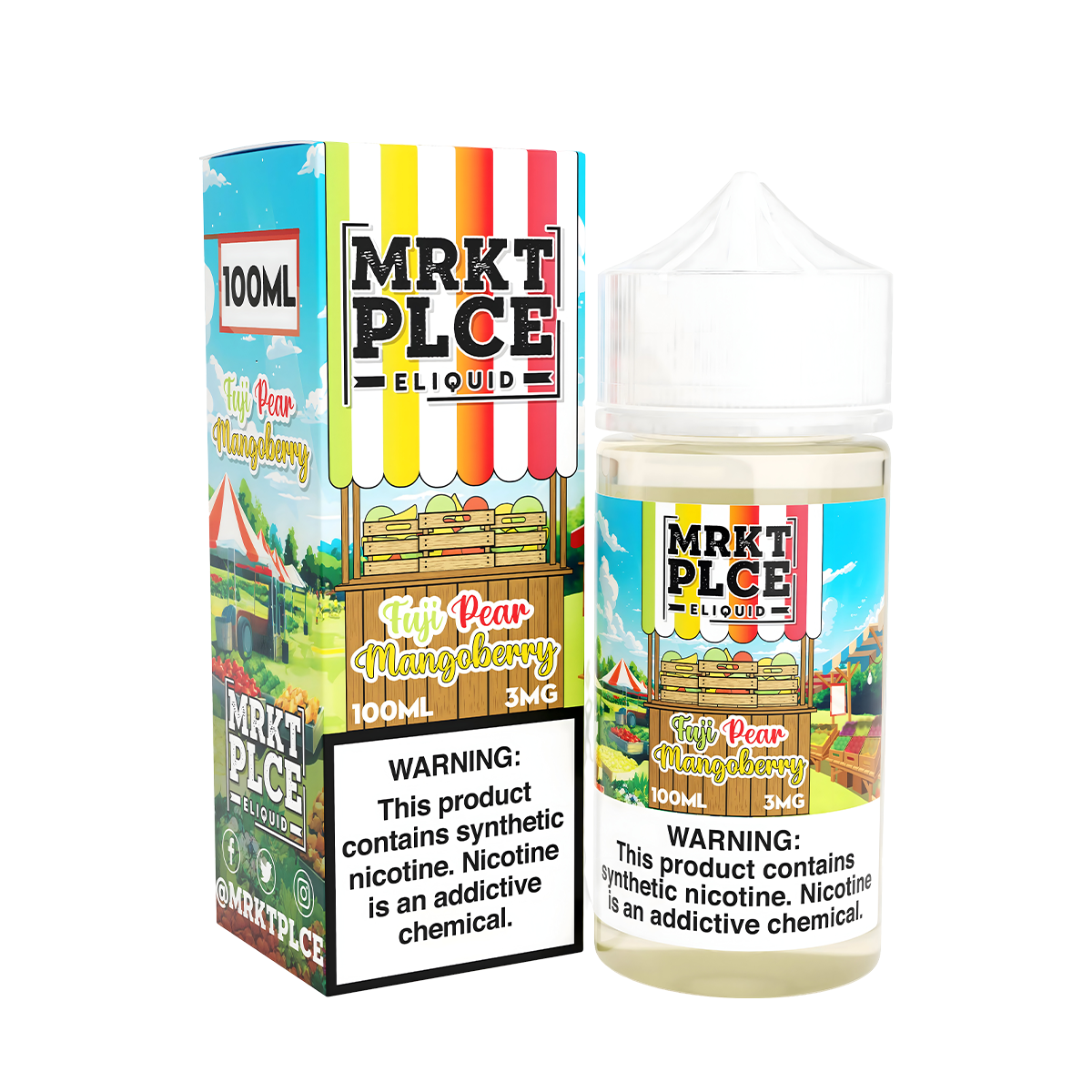 MRKT PLCE Freebase Vape Juice 0 Mg 100 Ml Fuji Pear Mangoberry