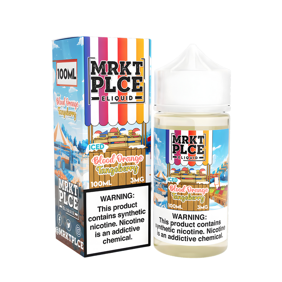 MRKT PLCE Freebase Vape Juice 0 Mg Ice Blood Orange Tangoberry 