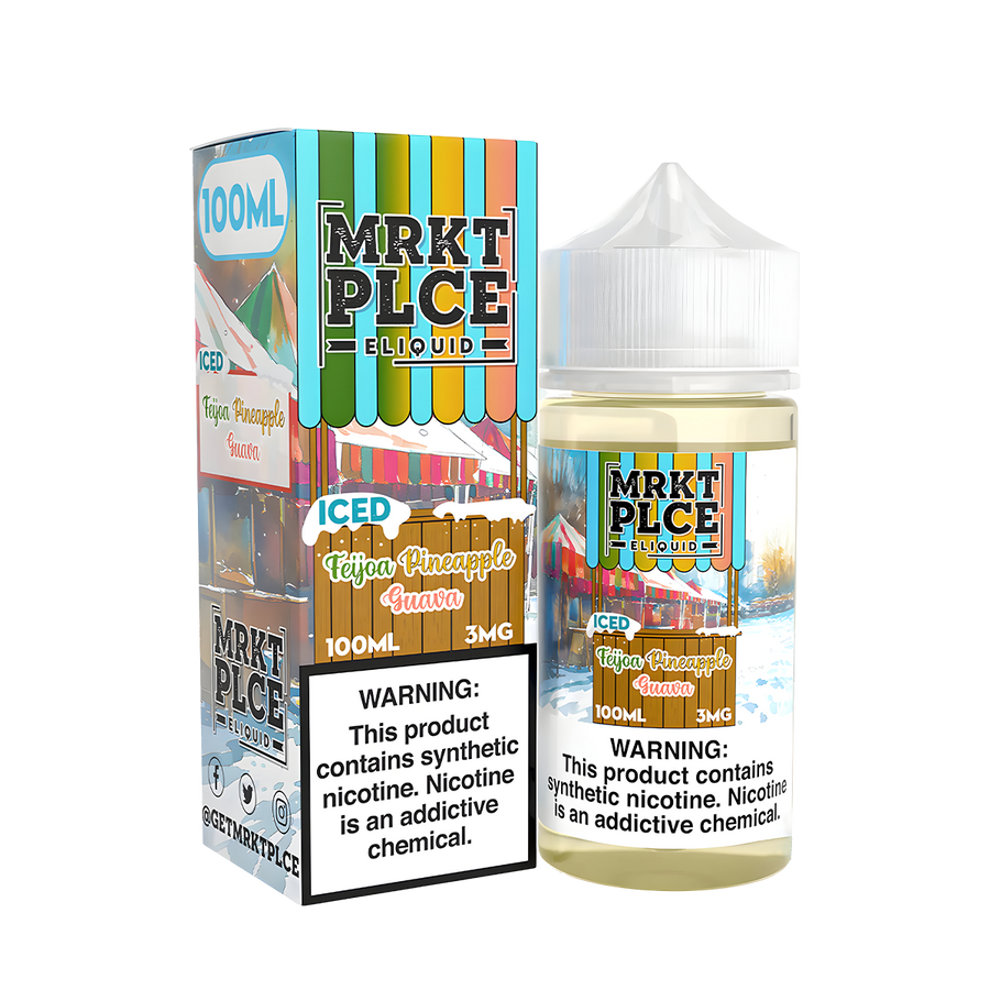 MRKT PLCE Freebase Vape Juice 0 Mg Iced Feijoa Pineapple Guava 