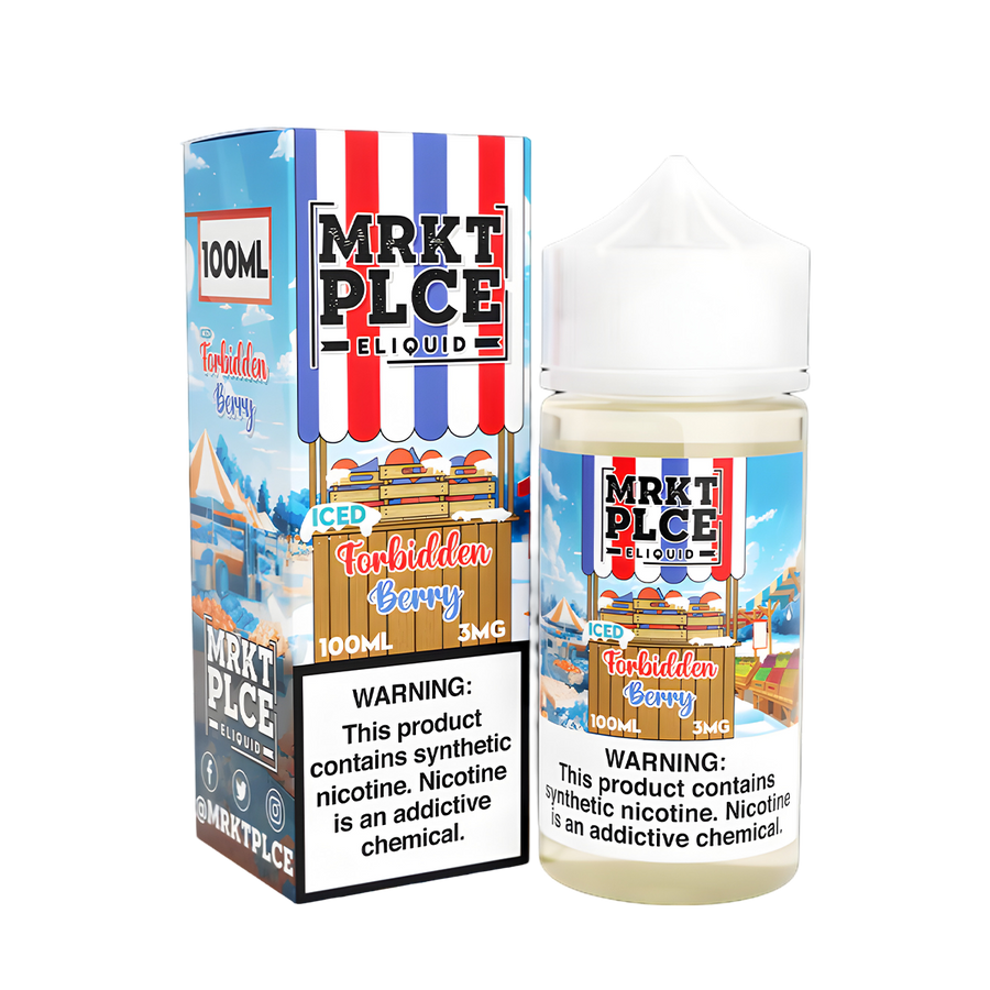 MRKT PLCE Freebase Vape Juice 0 Mg Iced Forbidden Berry 