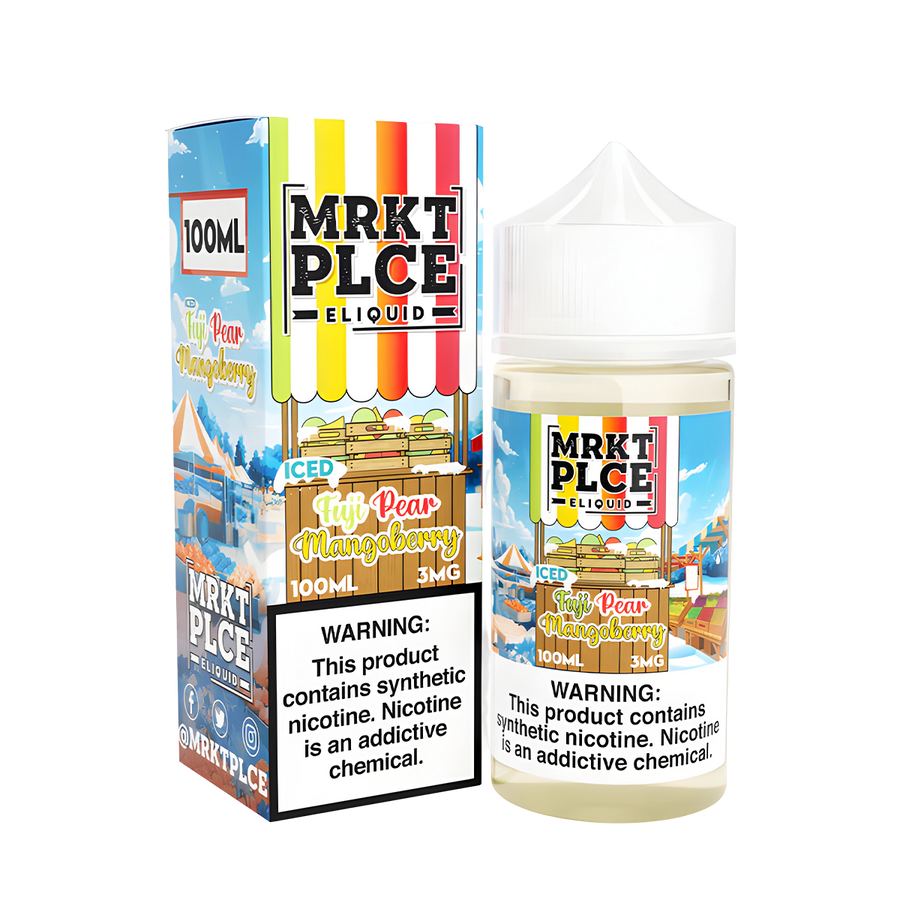 MRKT PLCE Freebase Vape Juice 0 Mg Iced Fuji Pear Mangoberry 