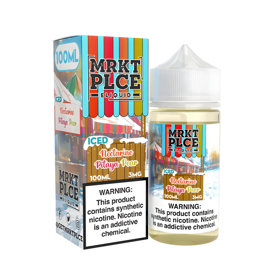 MRKT PLCE Freebase Vape Juice 0 Mg Iced Nectarine Pitaya Pear 