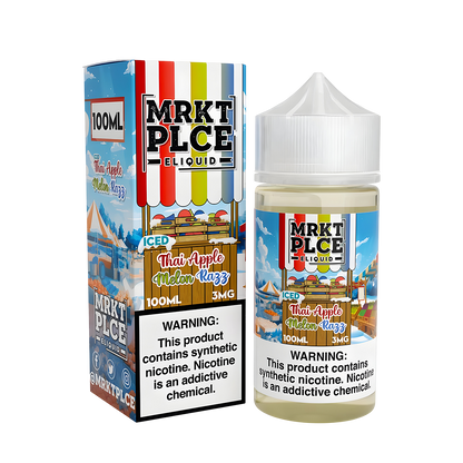 MRKT PLCE Freebase Vape Juice 0 Mg Iced Thai Apple Melon Razz 