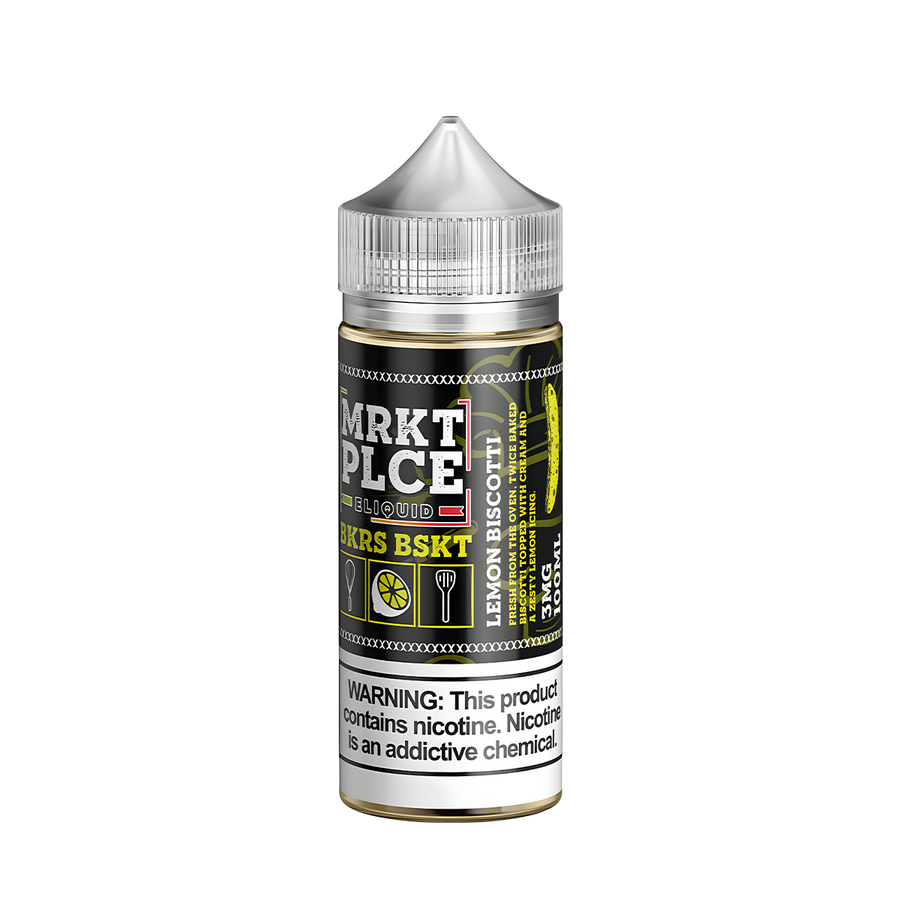 MRKT PLCE Freebase Vape Juice 0 Mg Lemon Biscotti 