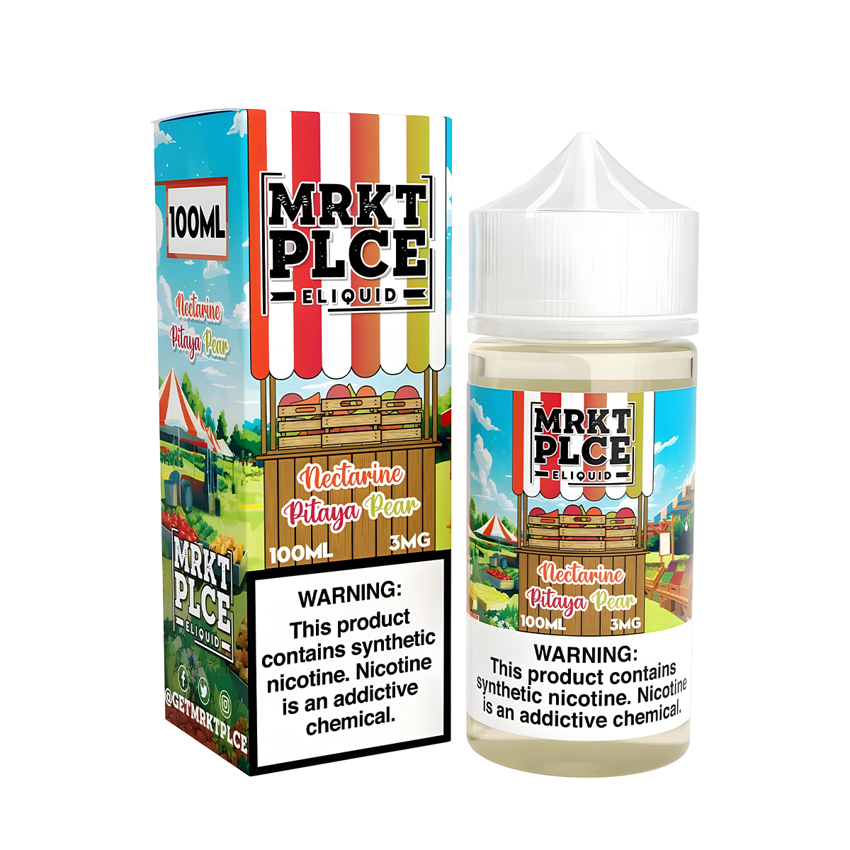 MRKT PLCE Freebase Vape Juice 0 Mg 100 Ml Nectarine Pitaya Pear