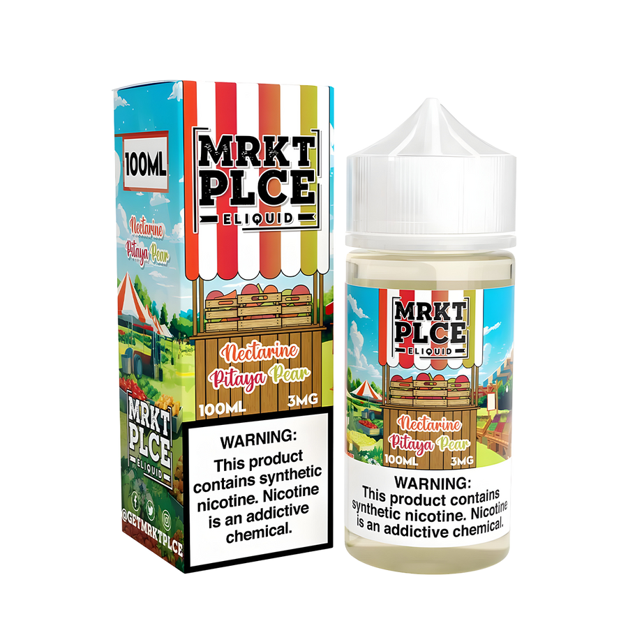 MRKT PLCE Freebase Vape Juice 0 Mg Nectarine Pitaya Pear 