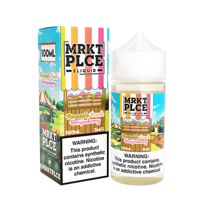 MRKT PLCE Freebase Vape Juice 0 Mg Pineapple Peach Dragonberry 