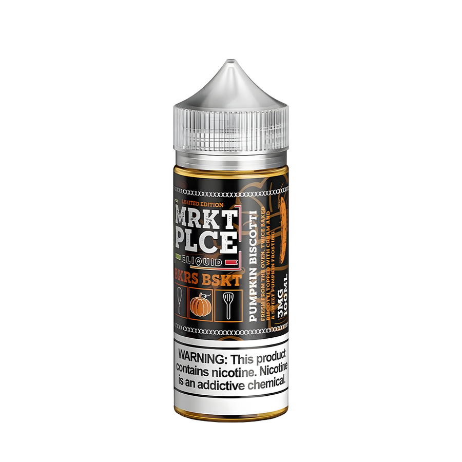 MRKT PLCE Freebase Vape Juice 0 Mg Pumpkin Biscotti 