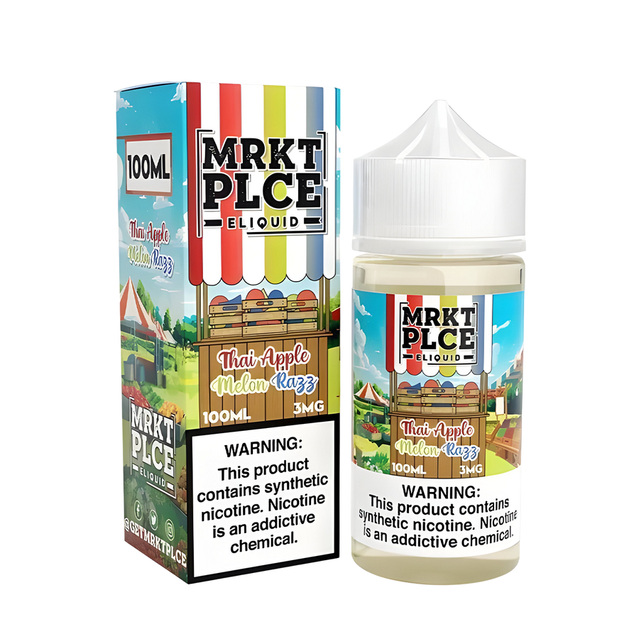 MRKT PLCE Freebase Vape Juice 0 Mg Thai Apple Melon Razz 