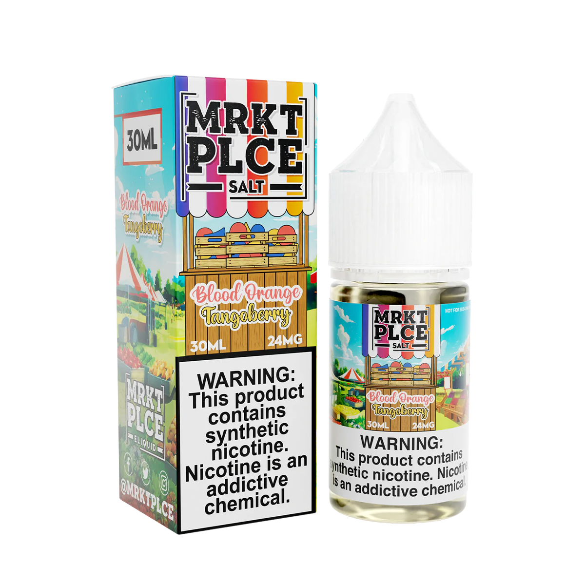 MRKT PLCE Salt Nicotine Vape Juice 24 Mg 30 Ml Blood Orange Tangoberry