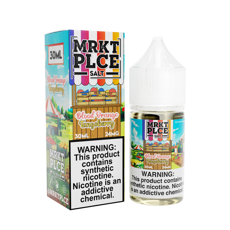 MRKT PLCE Salt Nicotine Vape Juice 24 Mg 30 Ml Blood Orange Tangoberry