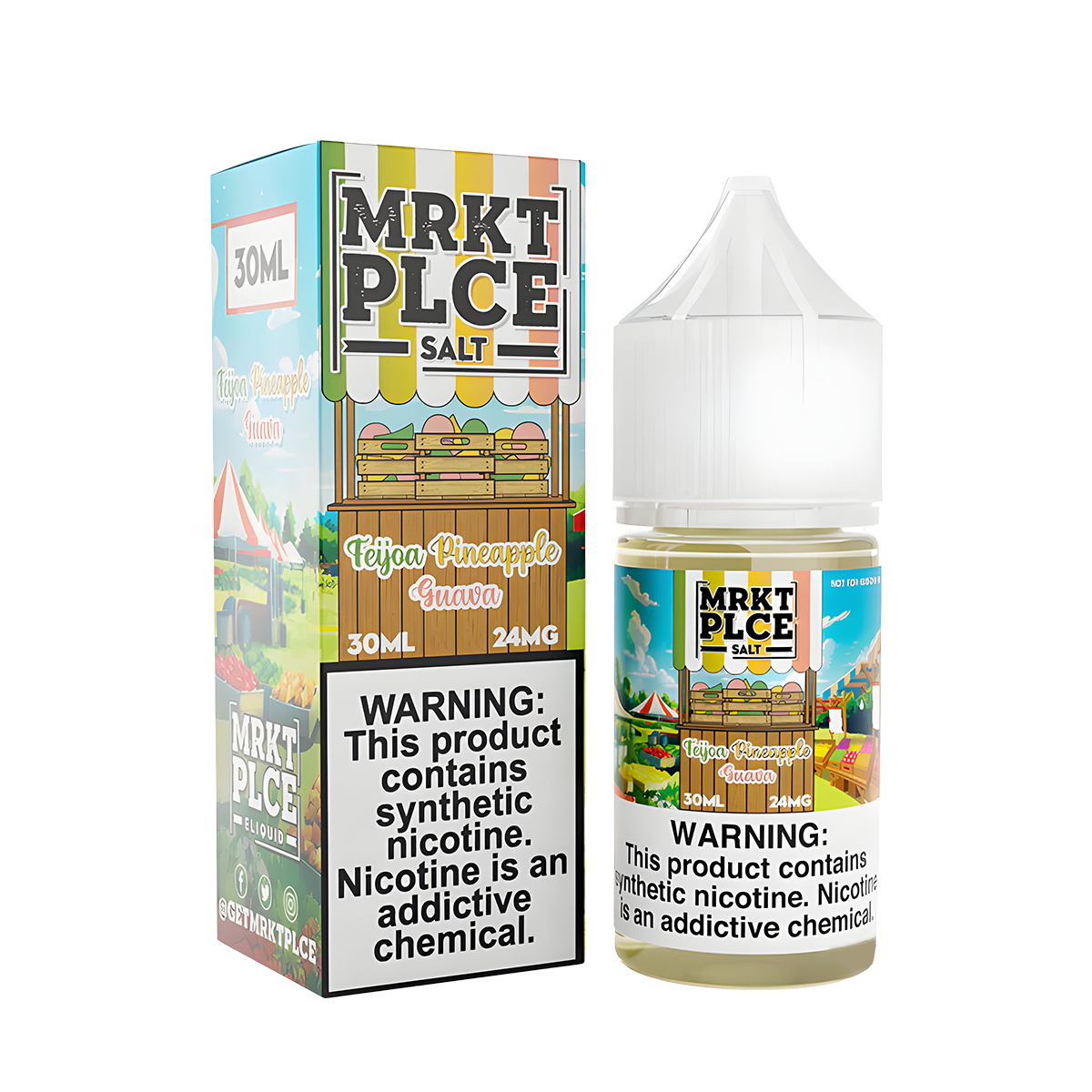 MRKT PLCE Salt Nicotine Vape Juice 24 Mg 30 Ml Feijoa Pineapple Guava