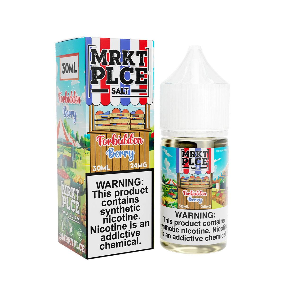 MRKT PLCE Salt Nicotine Vape Juice 24 Mg 30 Ml Forbidden Berry