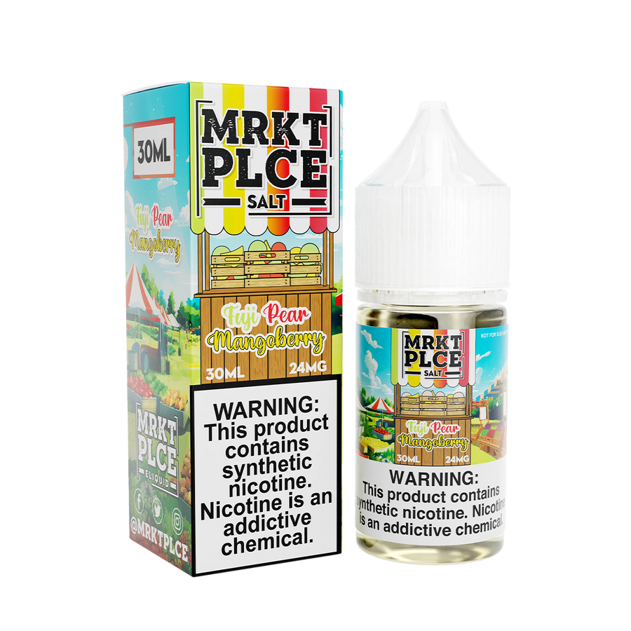 MRKT PLCE Salt Nicotine Vape Juice 24 Mg 30 Ml Fuji Pear Mangoberry