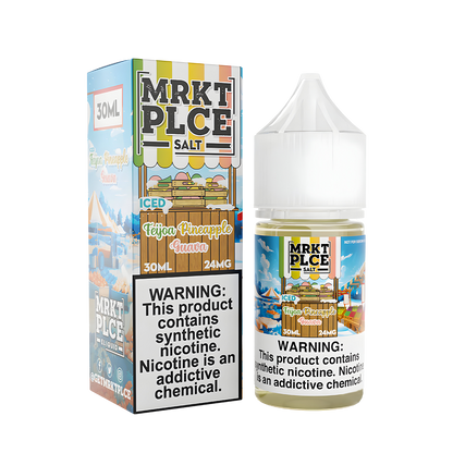 MRKT PLCE Salt Nicotine Vape Juice 24 Mg Iced Feijoa Pineapple Guava 