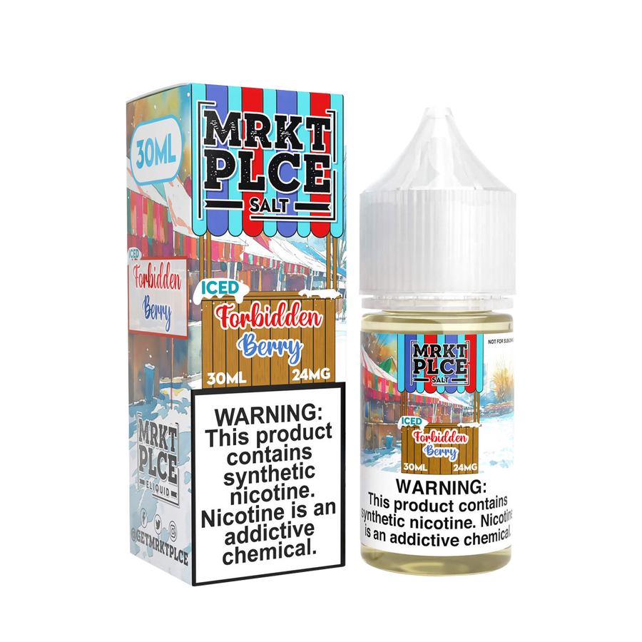 MRKT PLCE Salt Nicotine Vape Juice 24 Mg 30 Ml Iced Forbidden Berry