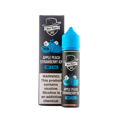 Mad Hatter Freebase Vape Juice 3 Mg Apple Peach Strawberry Ice 