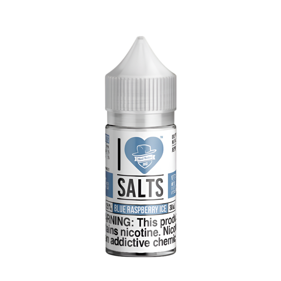 Mad Hatter I Love Salt Nicotine Vape Juice 25 Mg Blue Raspberry Ice 