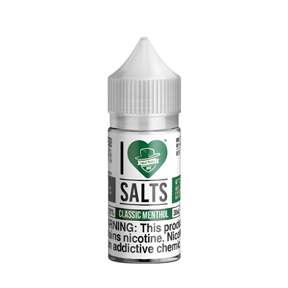 Mad Hatter I Love Salt Nicotine Vape Juice 25 Mg Classic Menthol 