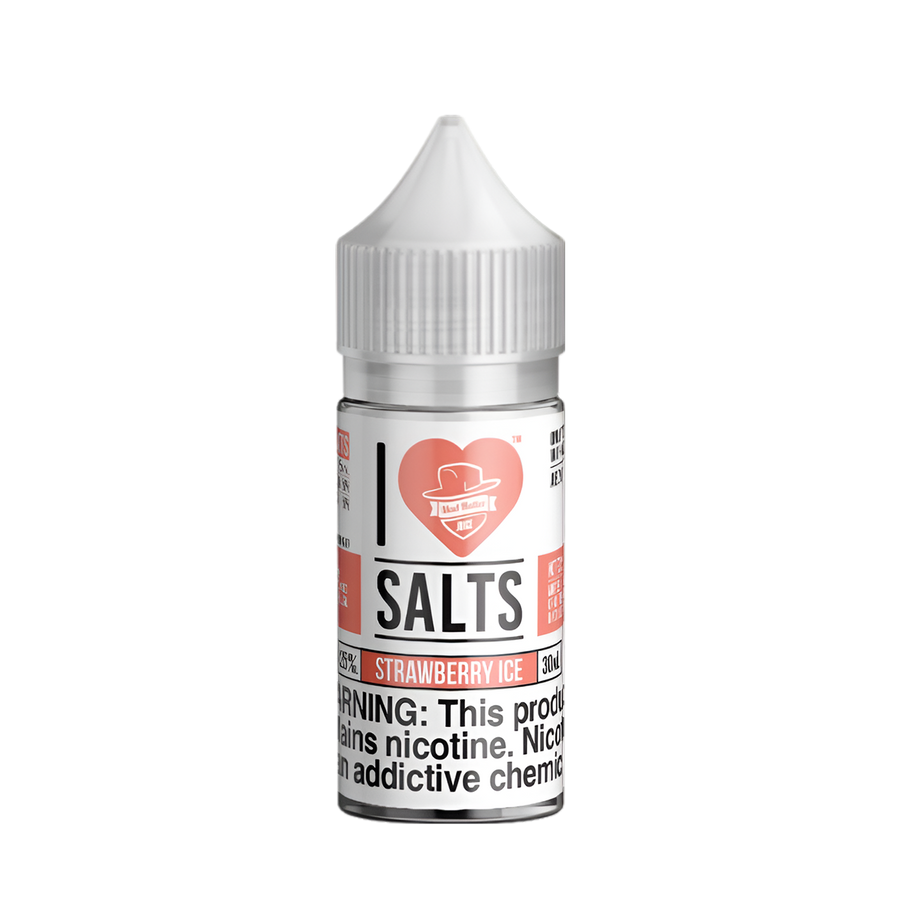 Mad Hatter I Love Salt Nicotine Vape Juice 25 Mg ICE Strawberry 