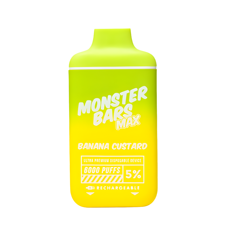 Monster Bars MAX 6000 Disposable Vape Banana Custard  