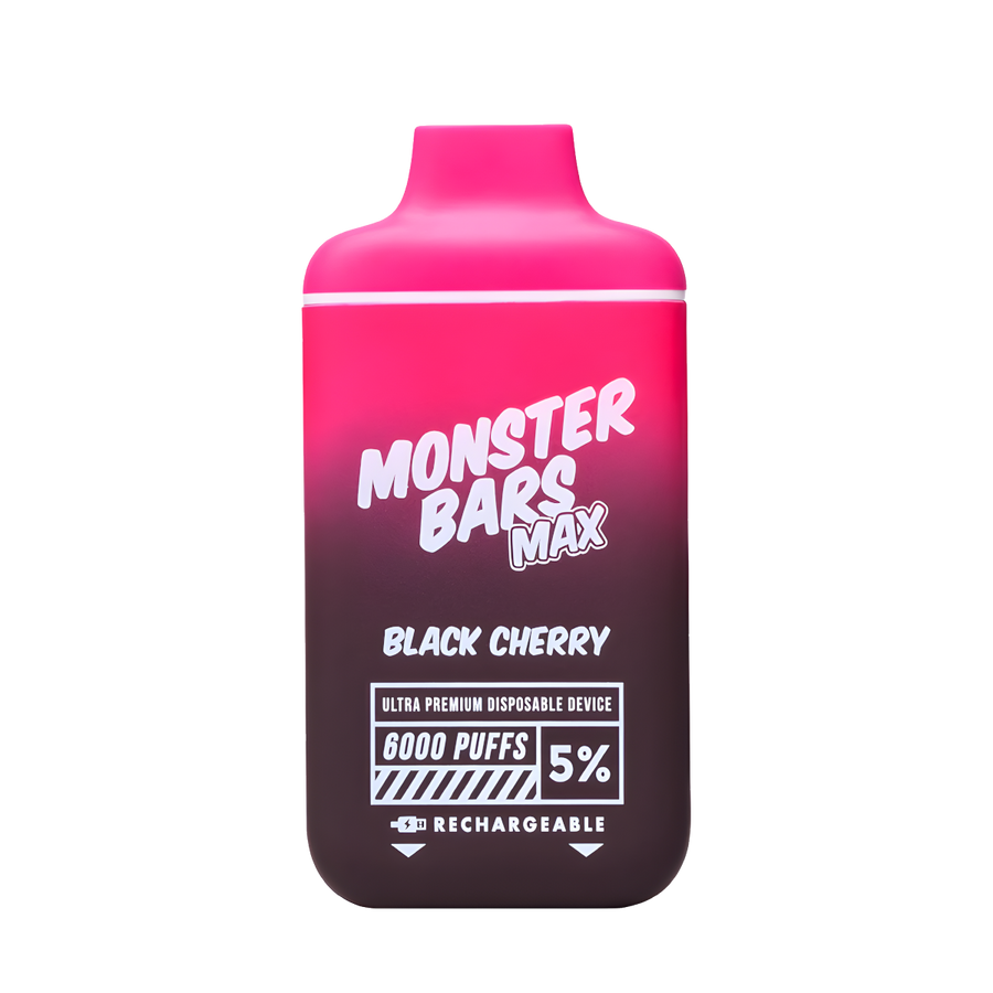 Monster Bars MAX 6000 Disposable Vape Black Cherry Jam  