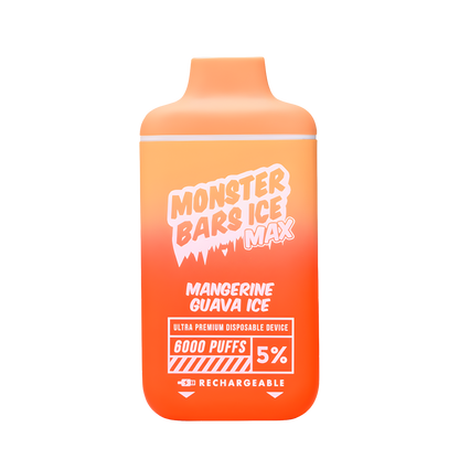 Monster Bars MAX 6000 Disposable Vape Mangerine Guava Ice  