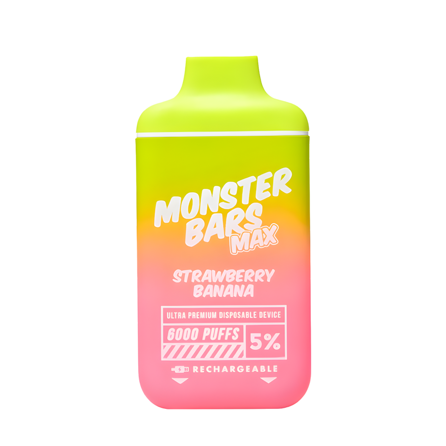 Monster Bars MAX 6000 Disposable Vape Strawberry Banana  