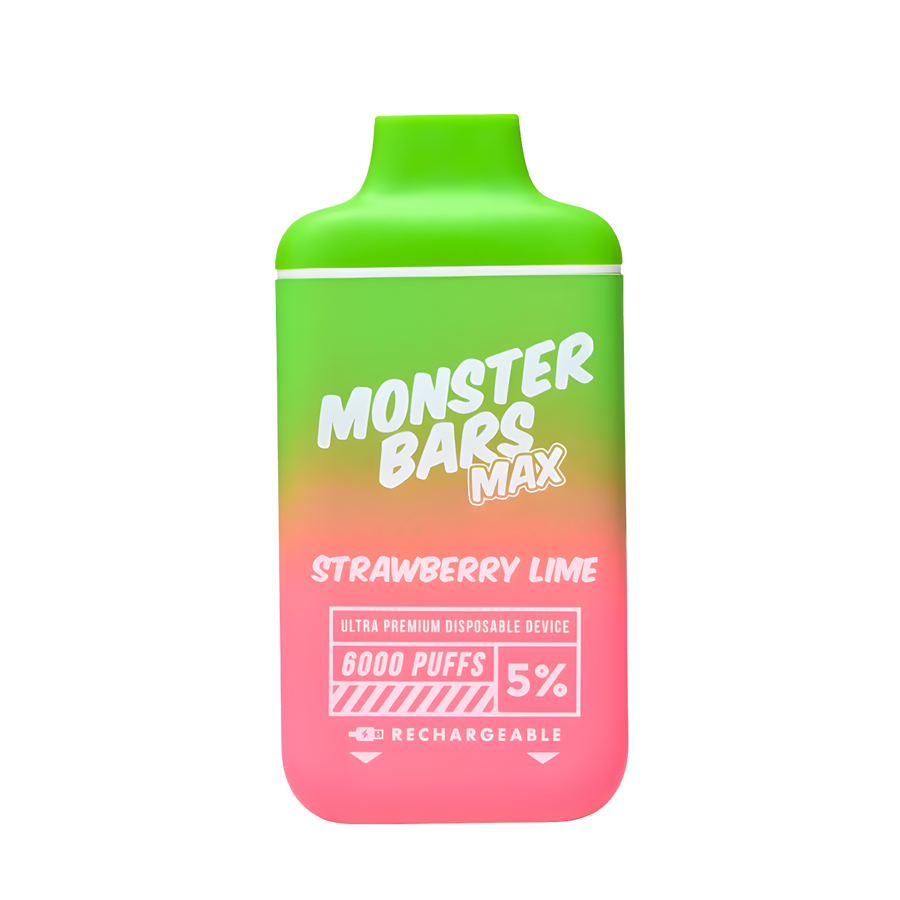 Monster Bars MAX 6000 Disposable Vape Strawberry Lime  