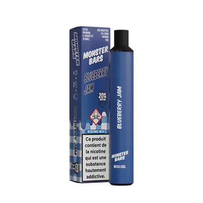 Monster Bars Disposable Vape Blueberry Jam  