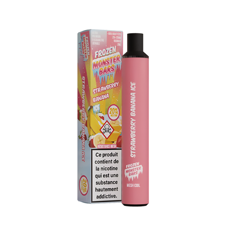 Monster Bars Disposable Vape Strawberry Banana Ice  