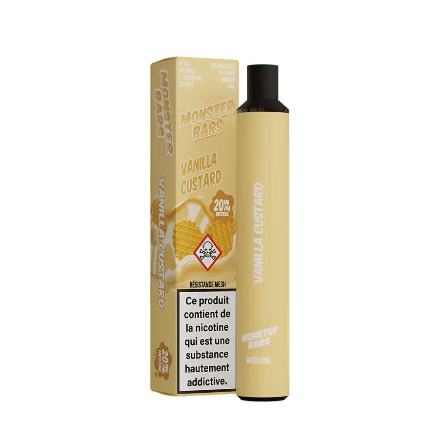 Monster Bars Disposable Vape Vanilla Custard  