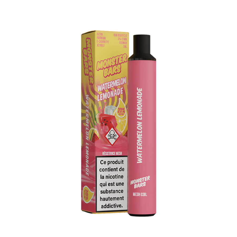 Monster Bars Disposable Vape Watermelon Lemonade  