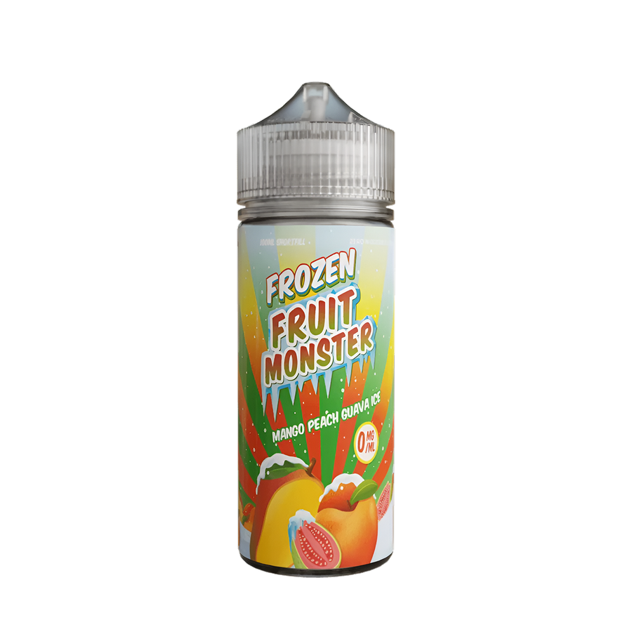 Frozen Fruit Monster Freebase Vape Juice 0 Mg Mango Peach Guava Ice 