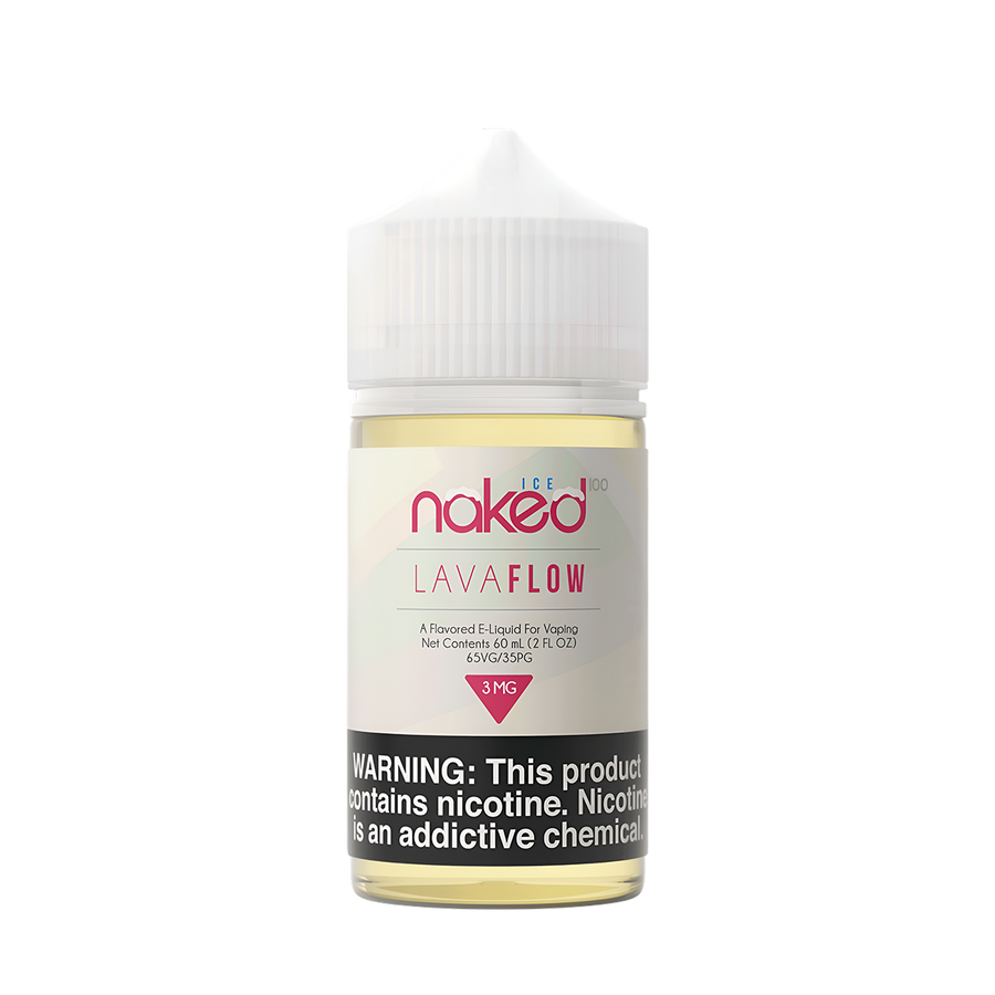 Naked 100 Ice Freebase Vape Juice 0 Mg Lava Flow (Strawberry Pineapple Coconut) Ice 