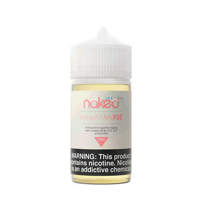 Naked 100 Ice Freebase Vape Juice 0 Mg Hawaiian Pog (PassionFruit Orange Guava) Ice 