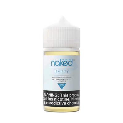 Naked 100 Menthol Freebase Vape Juice 0 Mg Menthol Berry (Blueberry Blackberry Lemon Menthol) 