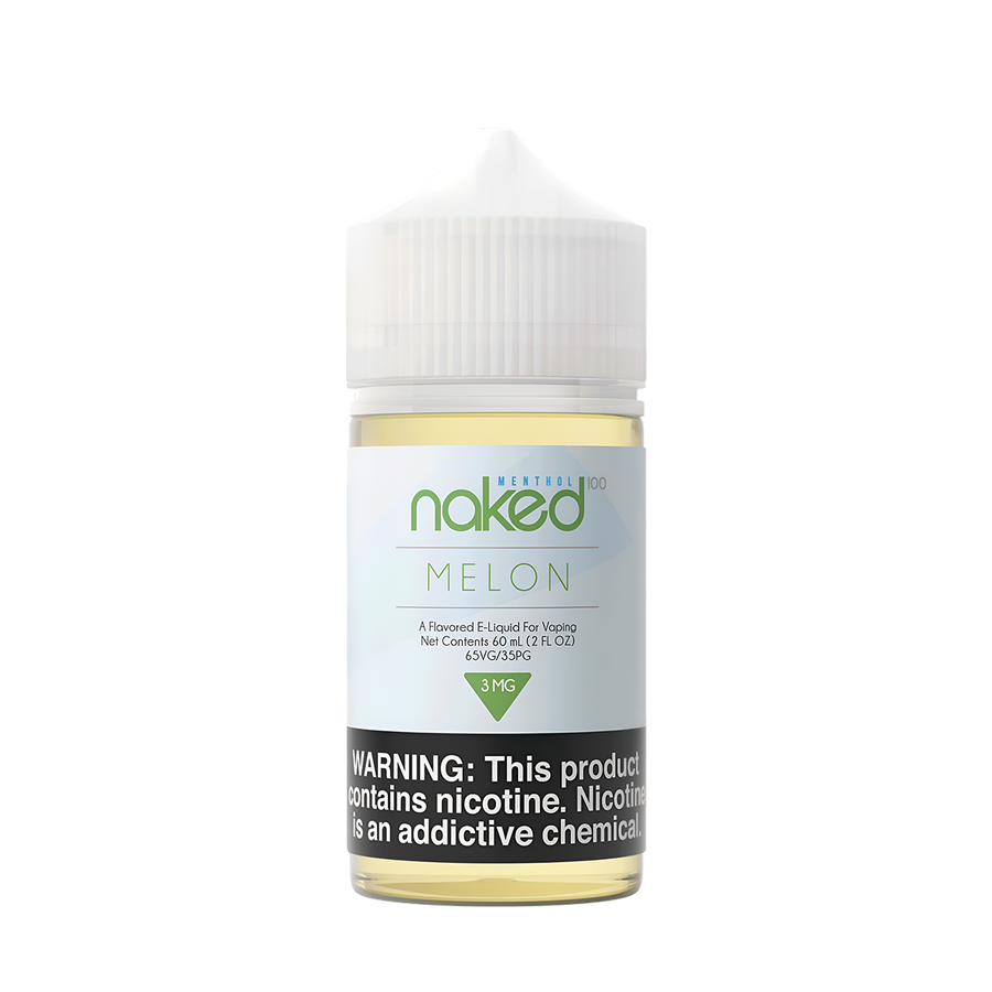 Naked 100 Menthol Freebase Vape Juice 0 Mg Menthol Melon (Honeydew Pineapple Cantaloupe Menthol) 