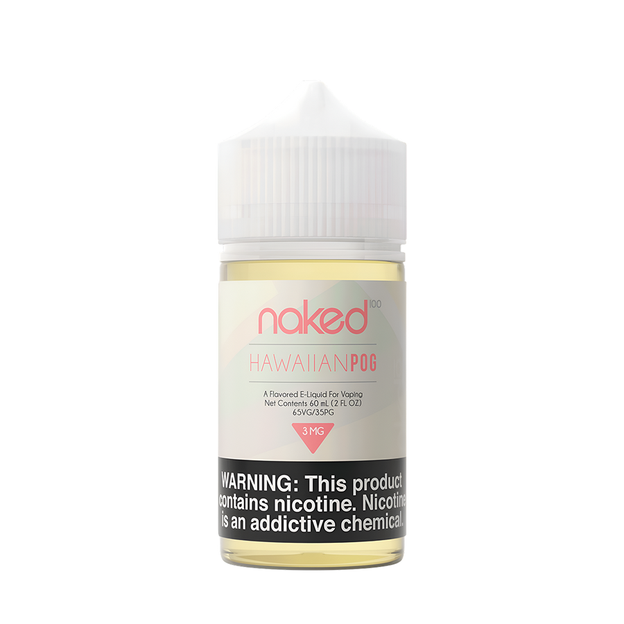 Naked 100 Original Freebase Vape Juice 0 Mg 60 Ml Hawaiian Pog (Passion Fruit Orange Guava)