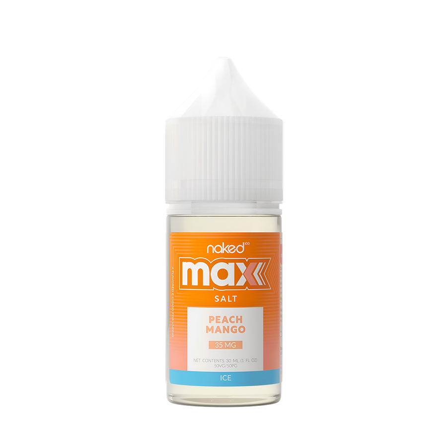 Naked 100 Ice Salt Nicotine Vape Juice 35 Mg Peach Mango Ice 