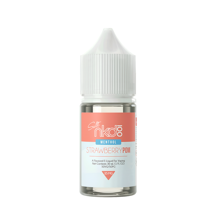 Naked 100 Menthol Salt Nicotine Vape Juice 35 Mg Menthol Strawberry Pom (Strawberry Pomegranate Kiwi Menthol) 