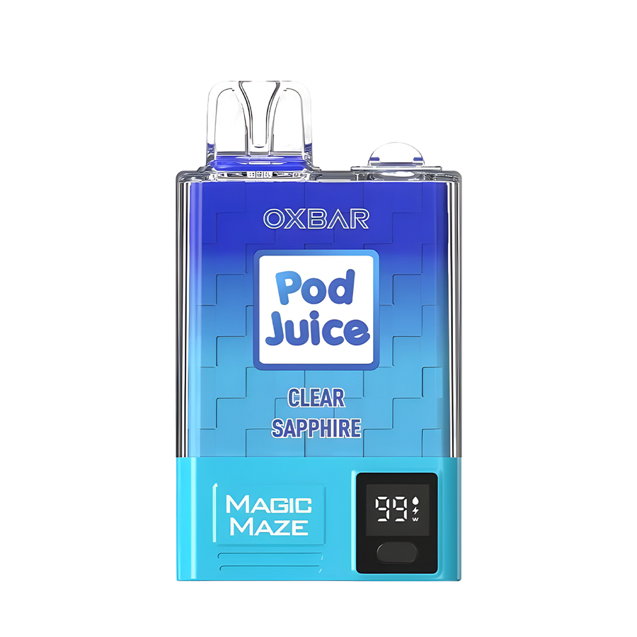 Oxbar x Pod Juice Magic Maze Pro Disposable Vape Clear Sapphire  