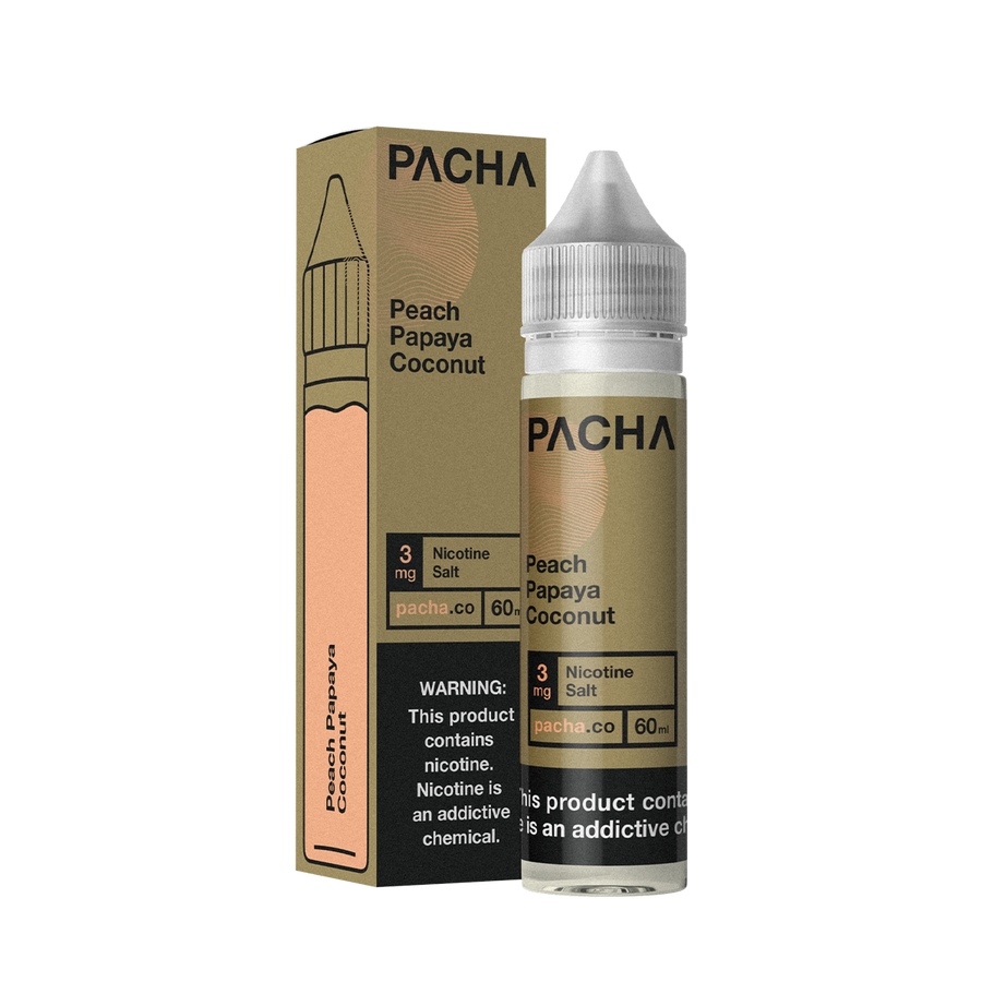Pacha TF Freebase Vape Juice 0 Mg 60 Ml Peach Papaya Coconut