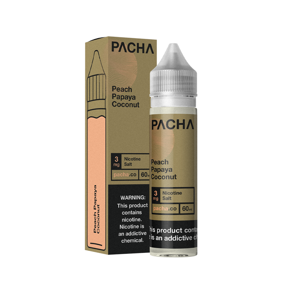 Pacha TF Freebase Vape Juice 0 Mg Peach Papaya Coconut 