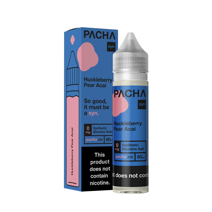 Pacha Syn Freebase Vape Juice 0 Mg Huckleberry Pear Acai 