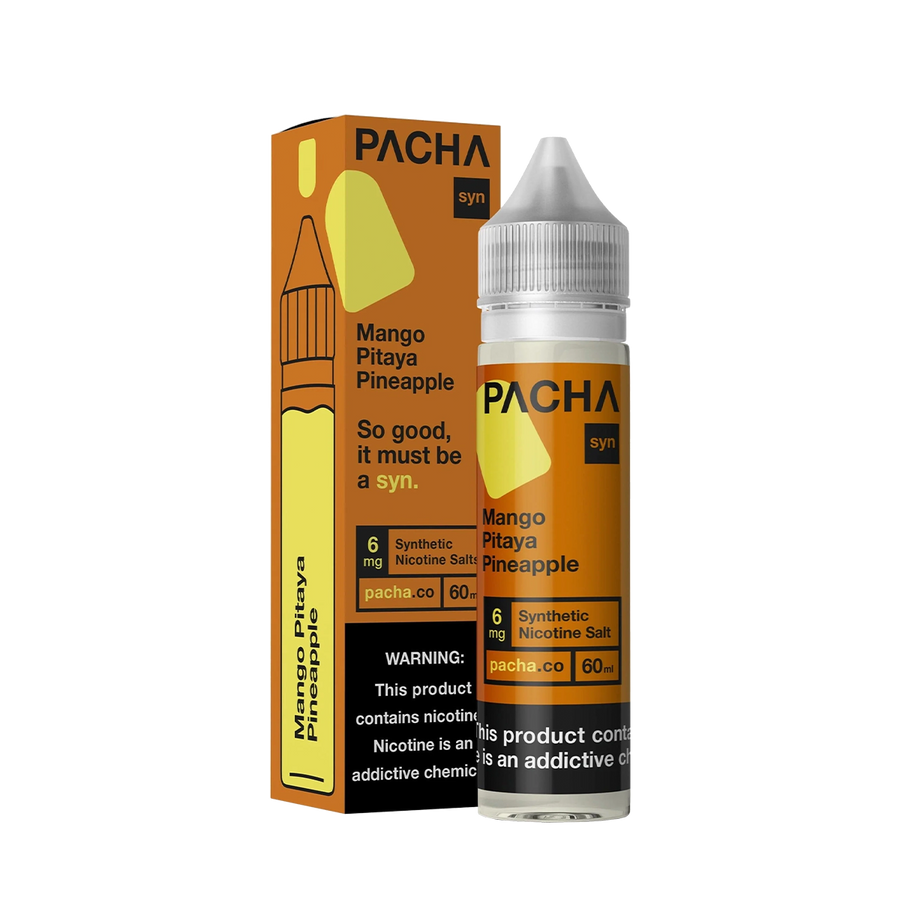 Pacha Syn Freebase Vape Juice 0 Mg Mango Pitaya Pineapple 