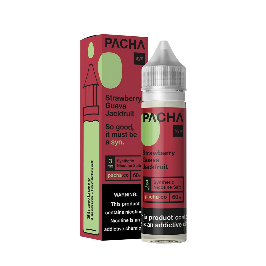 Pacha Syn Freebase Vape Juice 0 Mg Strawberry Guava Jackfruit 