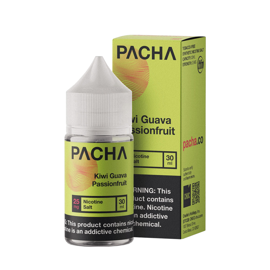 Pacha TFN Salt Nicotione Vape Juice 25 Mg Kiwi Guava Passionfruit 