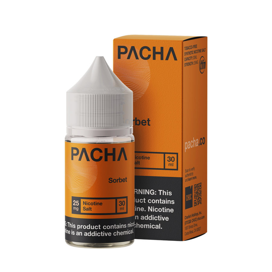 Pacha TFN Salt Nicotione Vape Juice 25 Mg Sorbet 